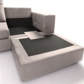 ΚΑΝΑΠΕΣ ΓΩΝΙΑ ΜΕ ΑΛΕΚΙΑΣΤΟ/ΑΔΙΑΒΡΟΧΟ ΥΦΑΣΜΑ 241x165  BERLIN