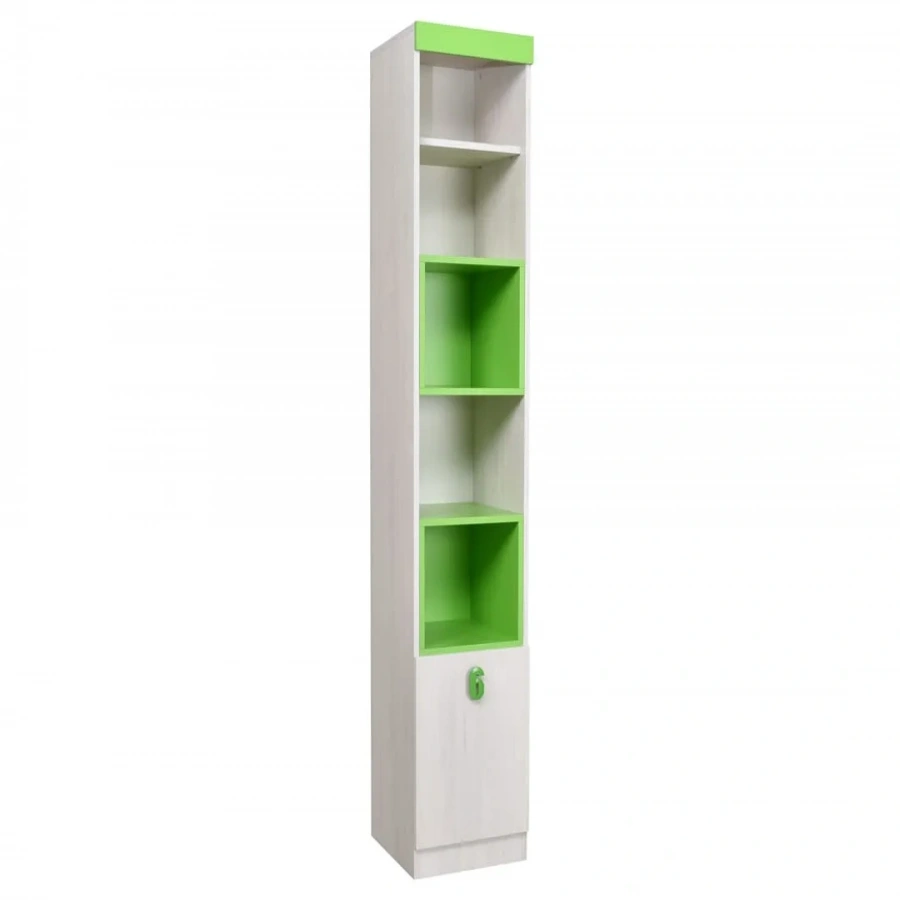 NUMERO 1V Στήλη βιβλιοθήκη λευκό δρυς/ πράσινο - 584618
