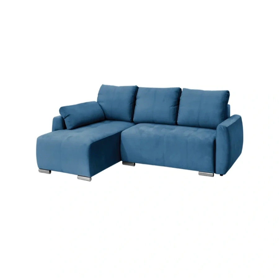 HAVANA Αμφίδρομος γωνιακός καναπές με κρεβάτι και αποθηκευτικό χώρο solar 77 μπλε - MM3041203