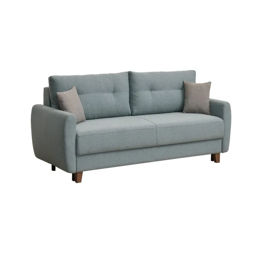 PERLA Τριθέσιος καναπές με κρεβάτι και αποθηκευτικό χώρο μπλε - MM3053403