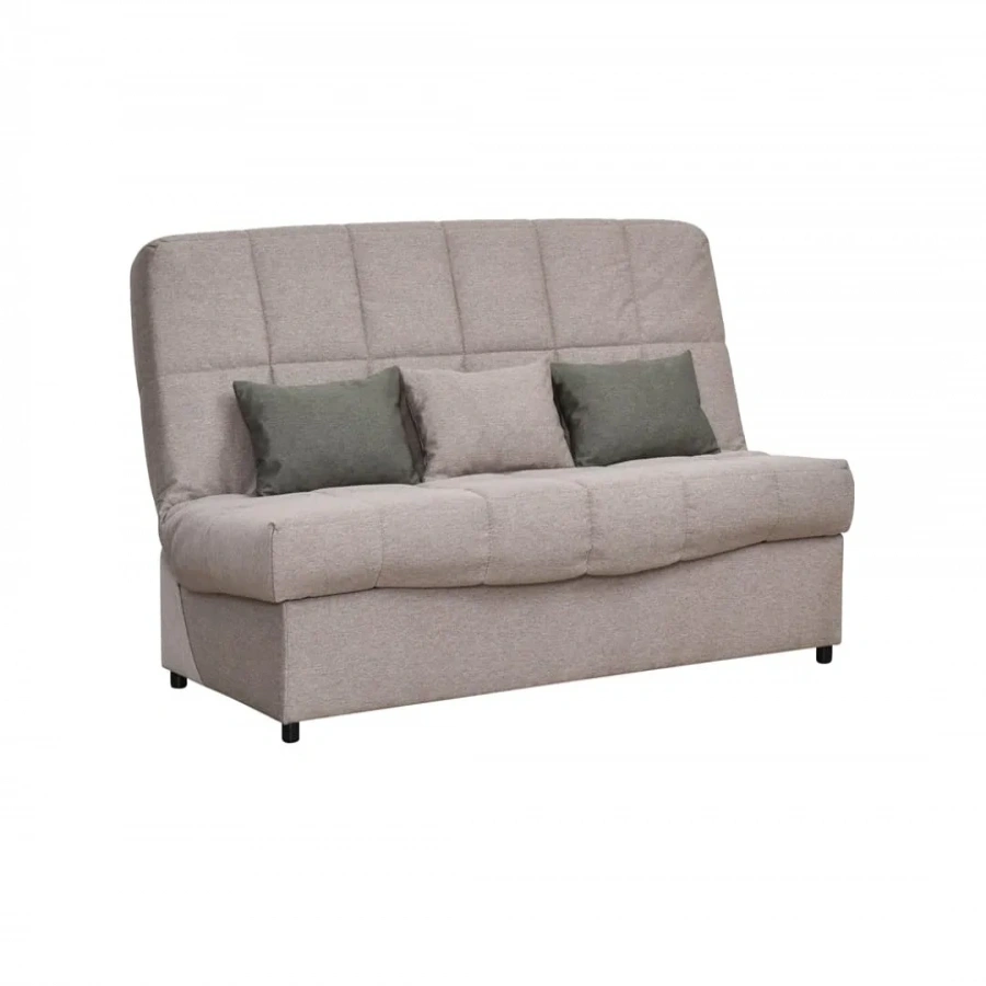CLICK NEW Τριθέσιος καναπές κρεβάτι με αποθηκευτικό χώρο μπεζ - MM3110411