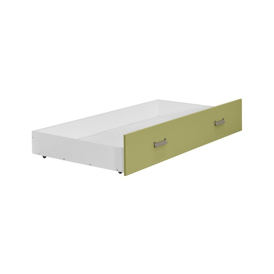 KINDER Τροχήλατο συρτάρι αποθήκευσης για μονό κρεβάτι λευκό/ Πράσινο - 642318